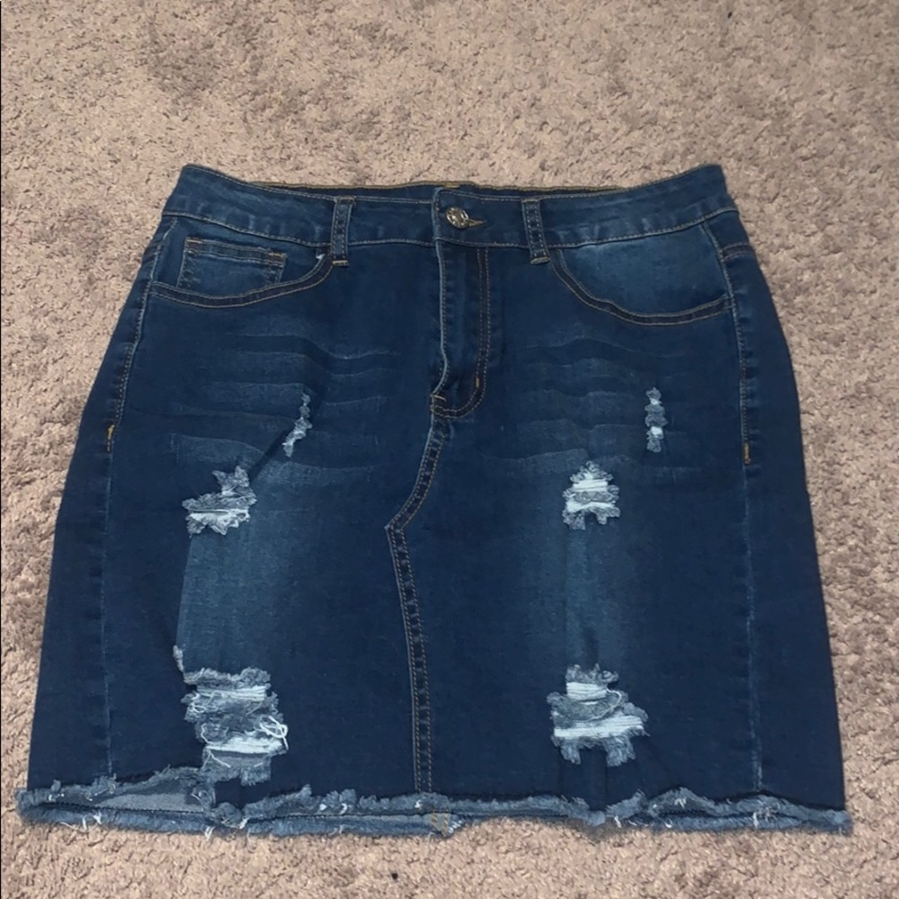 Dark Wash Jean Skirt